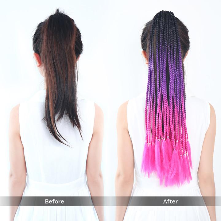 エクステ 編み込み ワンタッチ ダンス ドレッド エクステンション つけ毛  キッズ 安い ブレイズエクステ | TefuRe | 05