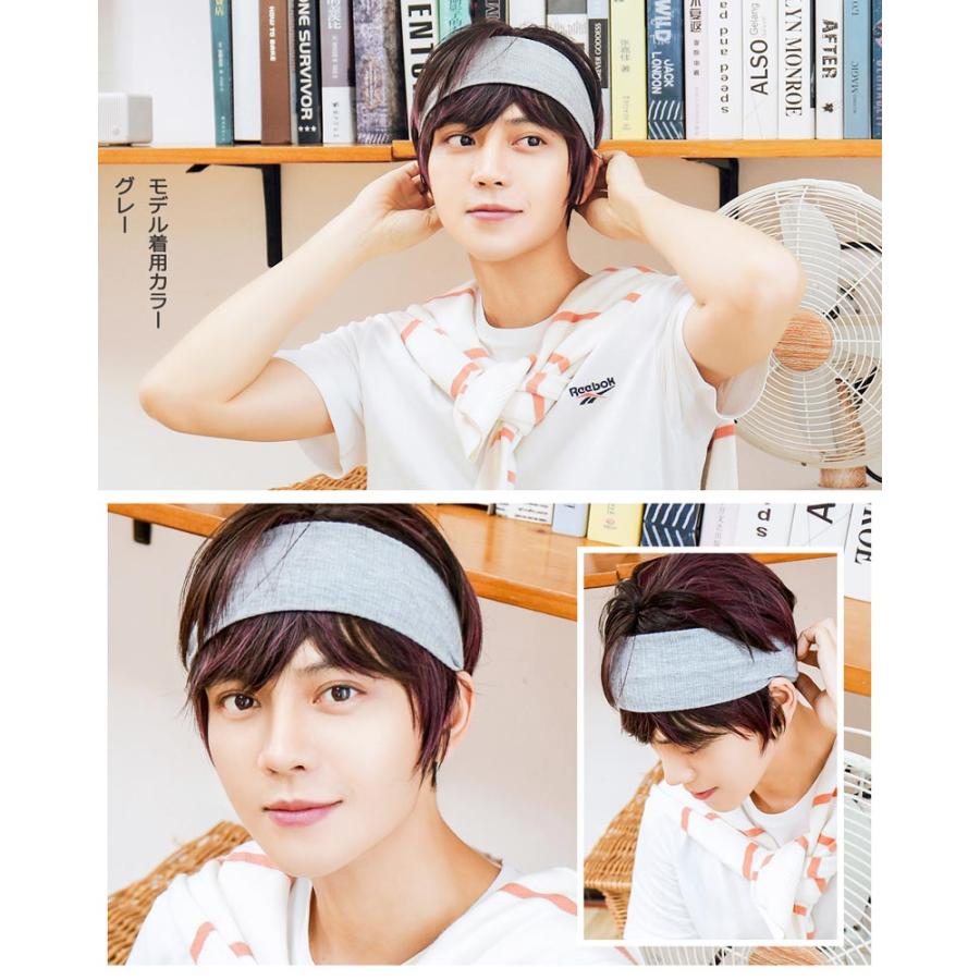 Man ヘアバンド 9人セット メール便送料無料 2セットまで ヘアバンド メンズ 痛くない シンプル