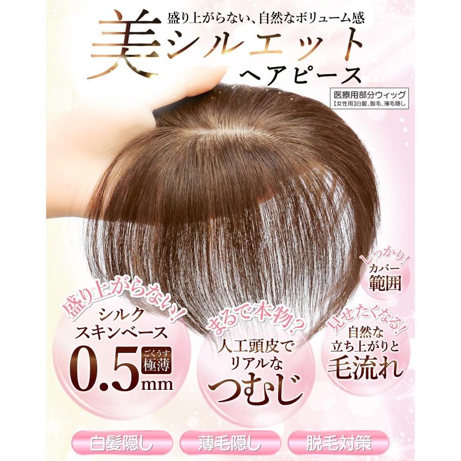 TefuRe（テフリ） 【人工頭皮付き】美シルエットヘアピース 部分