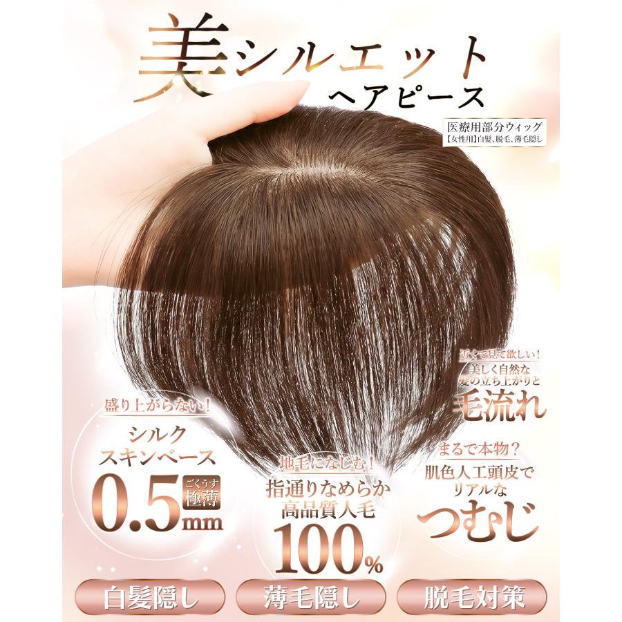 TefuRe（テフリ） 【人工頭皮付き】美シルエットヘアピース 部分