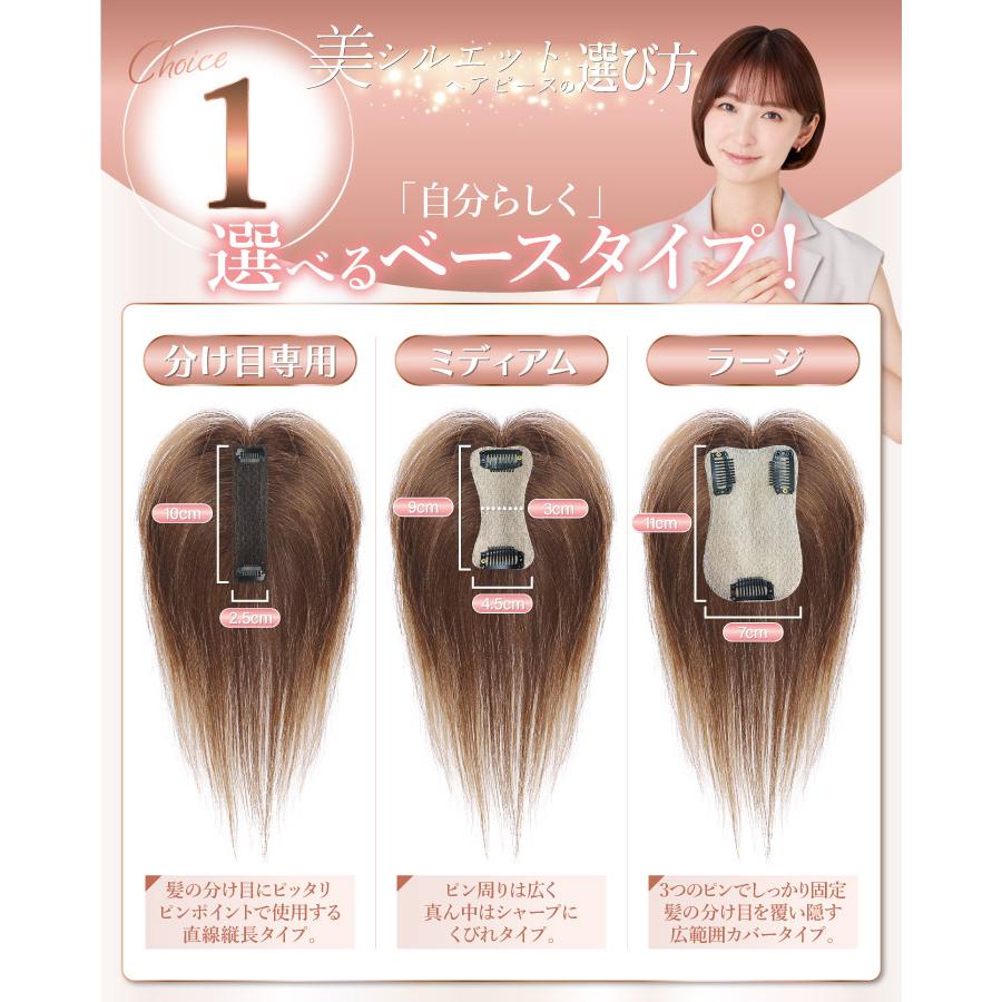 TefuRe（テフリ） 【人工頭皮付き】美シルエットヘアピース 部分