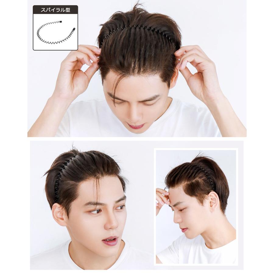 メール便送料無料 2セットまで対応 金属カチューシャ カチューシャ メンズ 金属 コーム ヘアアクセサリー |  | 06