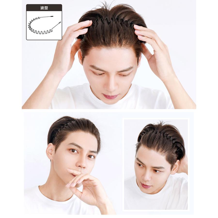メール便送料無料 2セットまで対応 金属カチューシャ カチューシャ メンズ 金属 コーム ヘアアクセサリー |  | 09
