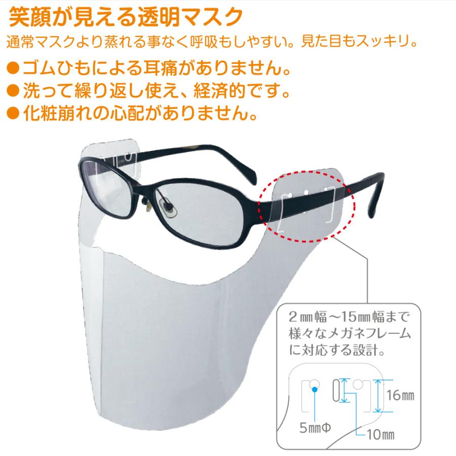 メガネ取付けマウスシールド マウスシールド眼鏡装着 ２枚 国産 送料無料 ms2 藤徳通販 通販 Yahoo ショッピング