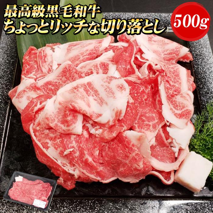 黒毛和牛 ちょっとリッチな切り落とし 500g 黒毛和牛 切り落とし 牛肉 国産 すき焼き 肉｜fujiwara11298