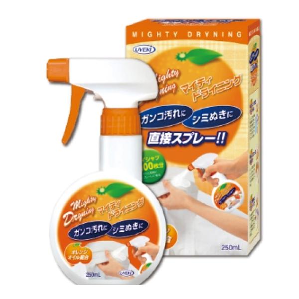 エリや袖の汚れ マイティドライニング スプレータイプ 250mL×36個/ケース 部分洗い 洗剤 エリや袖の汚れ マイティドライニング スプレータイプ 詰め替え用 230mL×36個/ケース 部分洗い 洗剤 UYEKI(ウエキ)