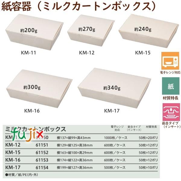 テイクアウト容器 紙 おしゃれ ミルクカートンボックス KM-15  600個（50個×12袋）／ケース 業務用 エコ　環境  54907（61152）_2