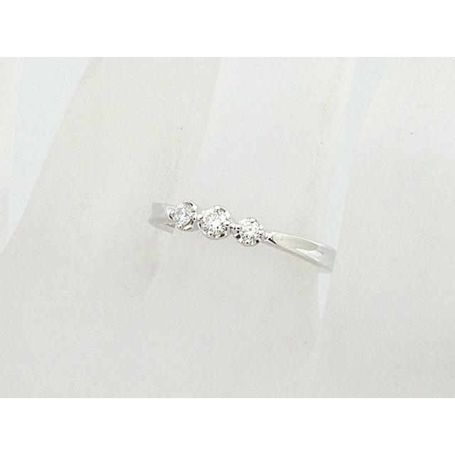 富士屋 ◇ ヨンドシー 4℃ ダイヤ リング K18WG ホワイトゴールド 8号