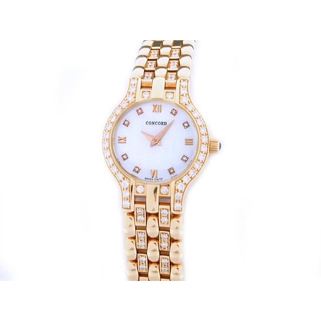 富士屋 送料無料 コンコルド Concord ダイヤベゼル 54 25 11 18kpg 750 シェル文字盤 ピンクゴールド レディース クオーツ 腕時計 富士屋 ヤフーショッピング店 通販 Yahoo ショッピング