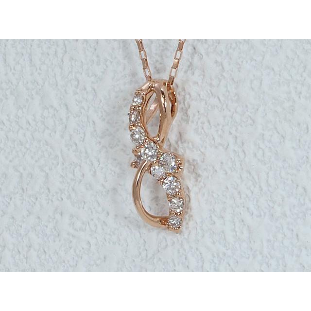 富士屋 ◇ ダイヤモンド/0.51ct K18PG ピンクゴールド ネックレス  