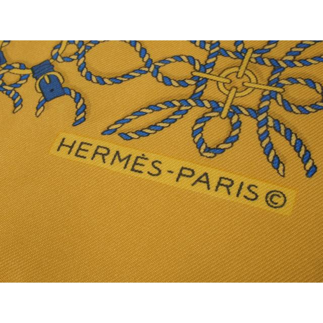 富士屋 ◇ エルメス HERMES カレ45 プチ・カレ シルク ベルト/縄柄  