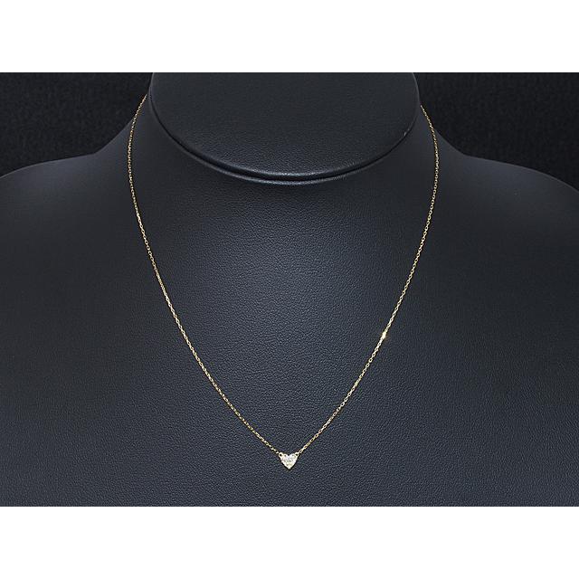 AHKAH 富士屋 ◇ アーカー ハートパヴェネックレス ダイヤ/0.05ct  