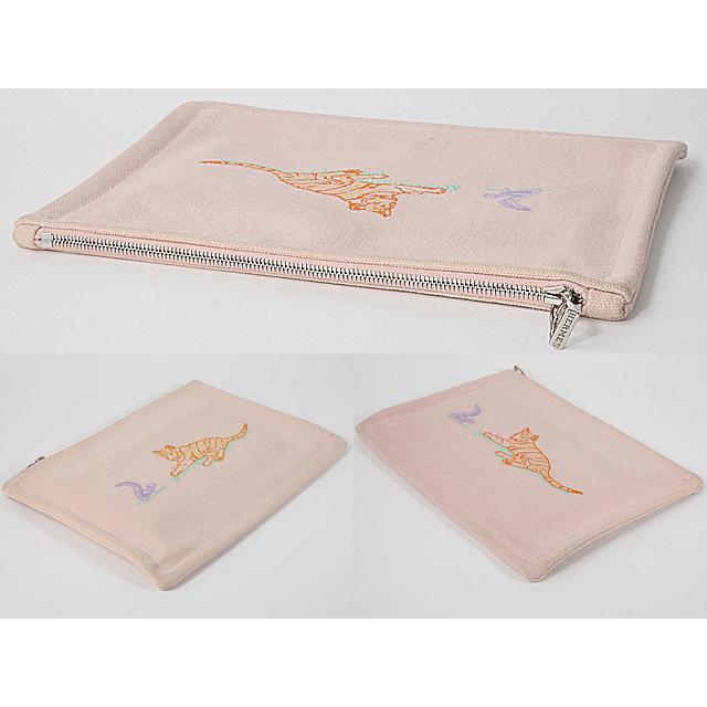 富士屋 ◇ エルメス HERMES プティ フェラン ローズ コットン 刺繍 