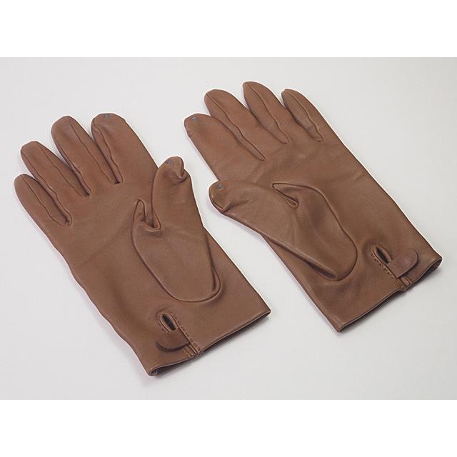 富士屋◇エルメス HERMES リスボン レザーグローブ ブラウン サイズ8 