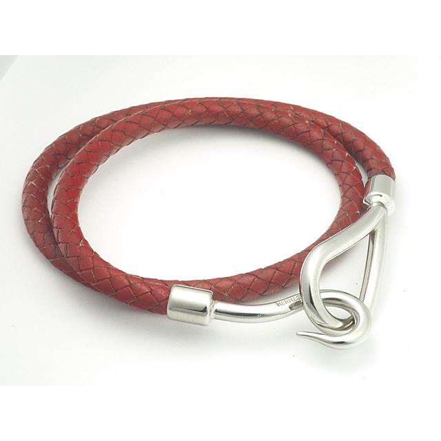 富士屋 ◇エルメス HERMES ジャンボブレス 編み込み レザー