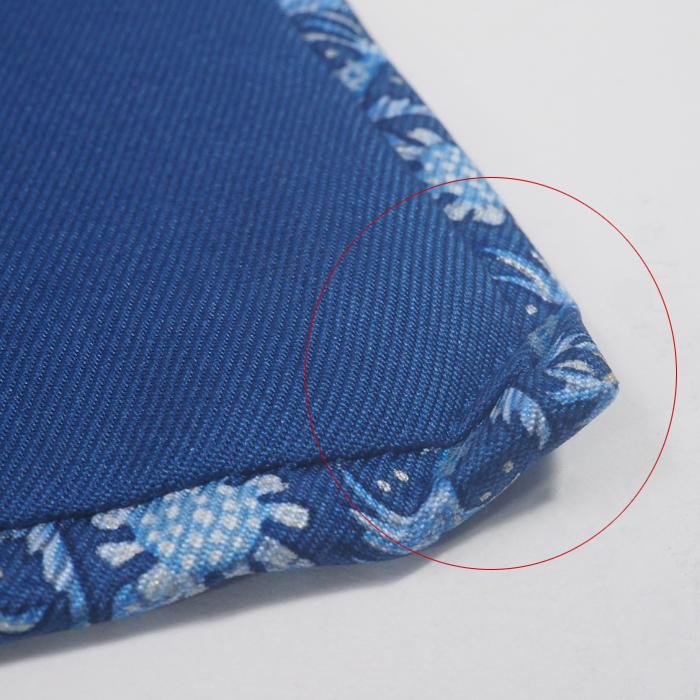 富士屋◇ エルメス HERMES シルク ネクタイ 花柄 ブルー系 : 富士屋