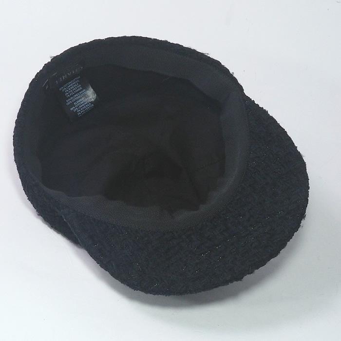 CHANEL ツイードキャップ Mサイズ 富士屋 ◇ シャネル CHANEL ツイード キャップ ブラック Mサイズ