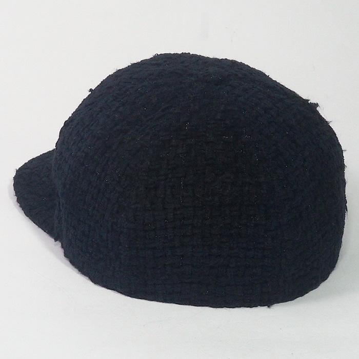 CHANEL ツイードキャップ Mサイズ 富士屋 ◇ シャネル CHANEL ツイード キャップ ブラック Mサイズ
