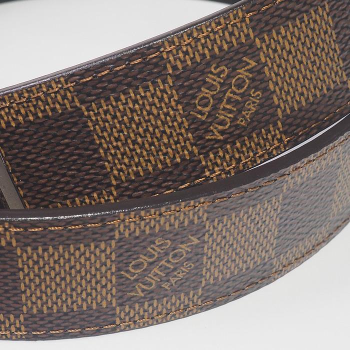 【極美品】ルイヴィトン ダミエ サンチュールエベヌ ベルト 茶 95/38 箱付 富士屋◇ ルイヴィトン LOUIS VUITTON サンチュール クラシック キャレ