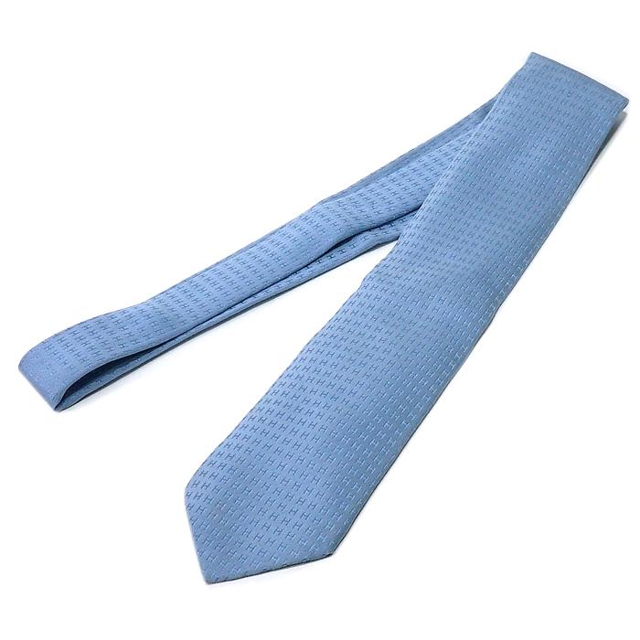 富士屋◇ エルメス HERMES シルク ネクタイ ブルーグレー H柄 : 富士屋