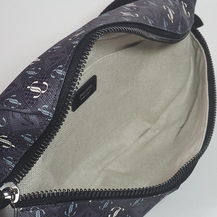 JIMMY CHOO / ウエストバッグ/--/GRY/総柄 富士屋◇ ジミーチュウ JIMMY CHOO ロゴ 総柄 ウエストポーチ 未使用