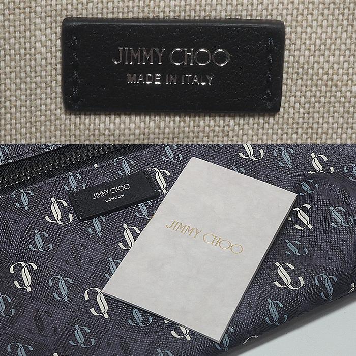 富士屋◇ ジミーチュウ JIMMY CHOO ロゴ 総柄 ウエストポーチ 未使用