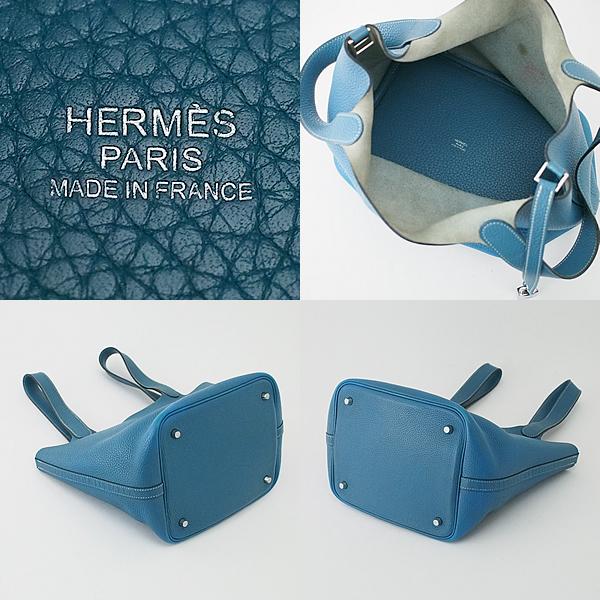 富士屋◇ エルメス HERMES ピコタンロック MM ニューブルージーン