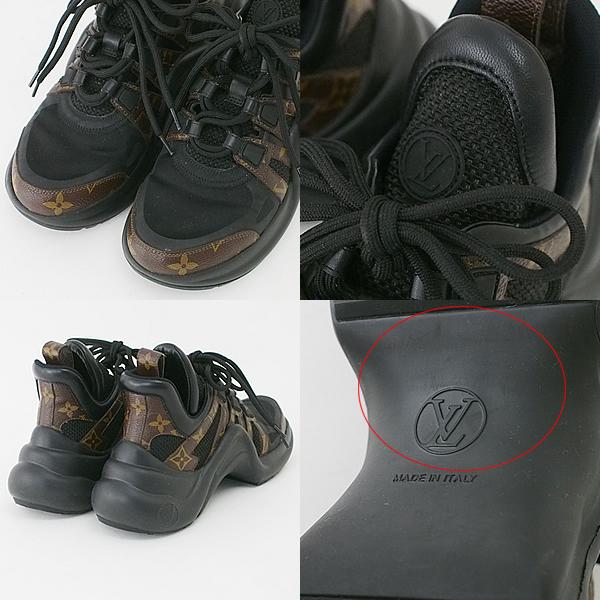 富士屋◆ ルイヴィトン LOUIS VUITTON モノグラム アークライト ノワール 1A43LE 36.5 スニーカーの画像