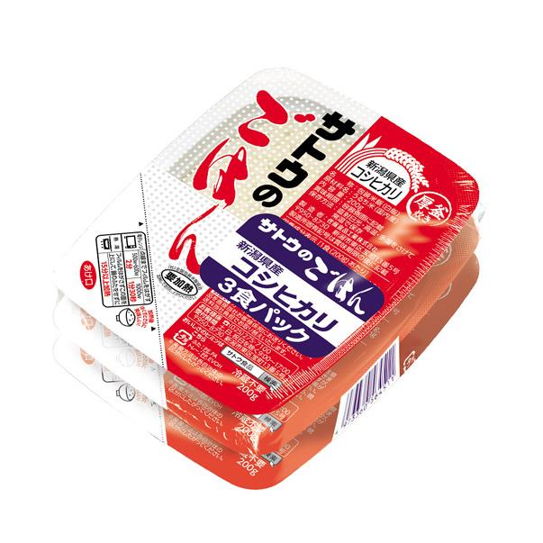 サトウのごはん サトウ食品 新潟県産コシヒカリ 200g×3食パック×12個
