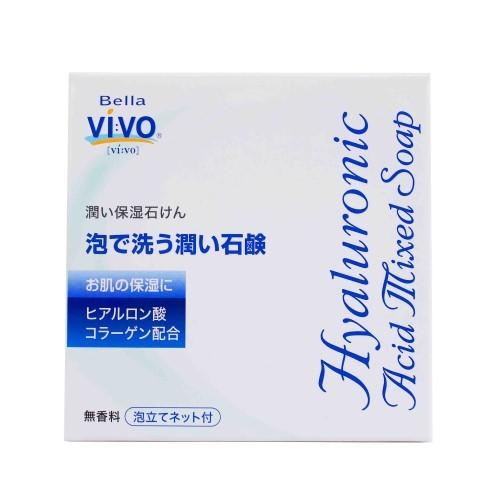 Bella Vivo ヒアルロン酸洗顔石鹸（泡立てネット付き　ヒアルロン酸　コラーゲン　ローヤルゼリー　スクワラン｜fukai