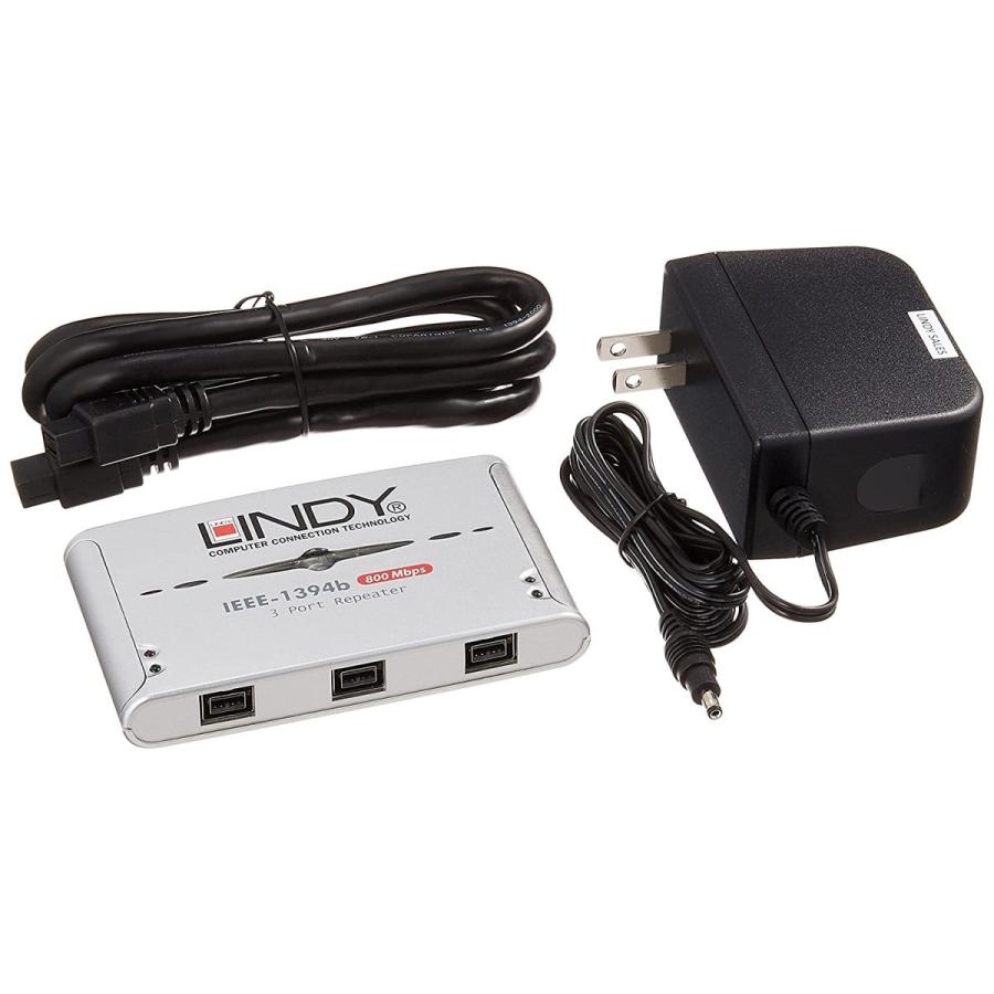 LINDY 3ポート FireWire800 リピーターハブ (型番:32911) LINDY 3ポート FireWire800 リピーターハブ 型番
