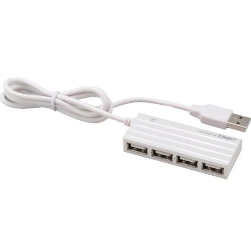 Digio2 USBハブ4ポート バスパワー 80cmケーブル ホワイト UH-2324W