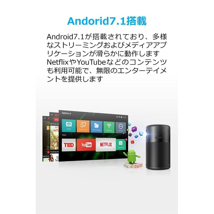 Nebula Capsule プロジェクター 本体 モバイルプロジェクター Nebula Capsule 3 ブラック D2425N11 Anker