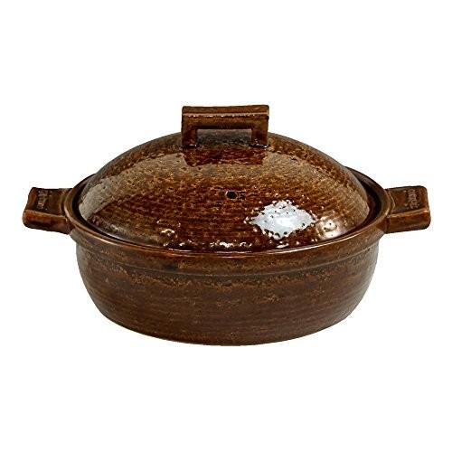 Amazon｜長谷園 土鍋 ヘルシー 蒸し鍋 中 27 cm 2000 ml 2-4人用 直火
