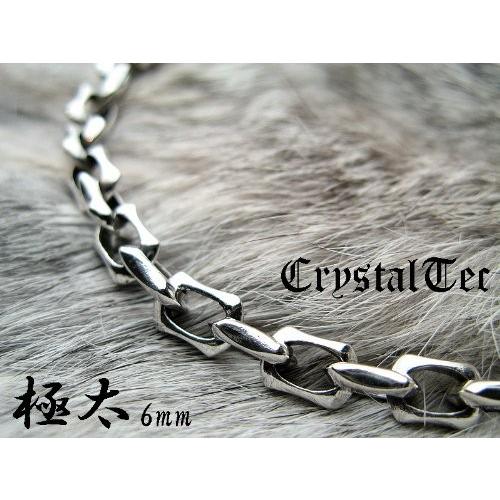 シルバーワン ma サイズ調整可 6mm 50cm極太アンカーカット シルバー925ネックレス チェーン メンズ(10782円)