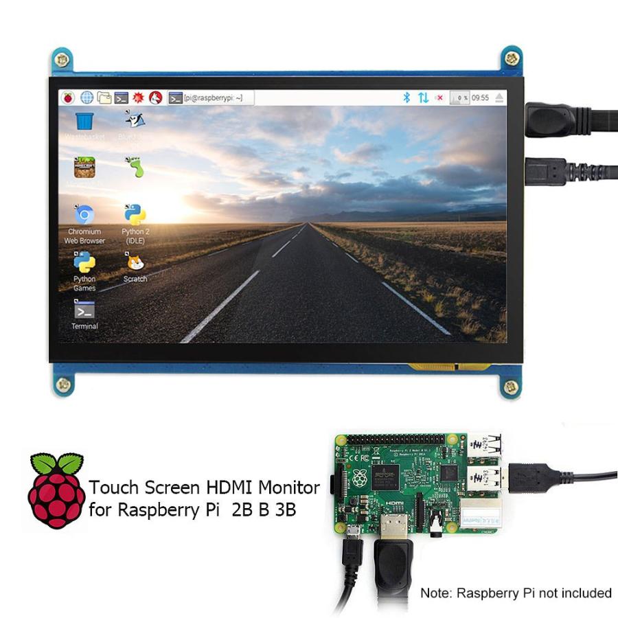 感謝の声続々！ LCD Pi対応タッチスクリン Raspberry HDMI液晶モニター 7インチ ELECROW ディスプレイ Raspber  静電容量式 ディスプレイ、モニター - situr.mitur.gob.do
