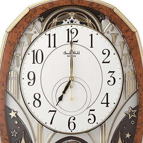リズム(RHYTHM) 掛け時計 電波 アナログ からくり スモールワールドノエルM 30曲 メロディ 茶 Small World 4MN5 リズム RHYTHM 掛け時計 電波 アナログ からくり スモールワールドノエルM 30曲 メロディ Small World 4MN5