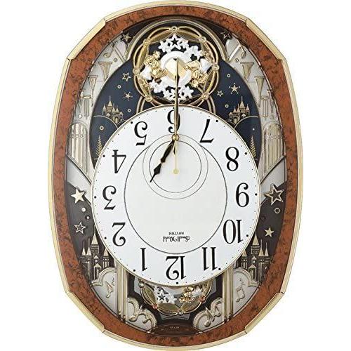 リズム(RHYTHM) 掛け時計 電波 アナログ からくり スモールワールドノエルM 30曲 メロディ 茶 Small World 4MN5 リズム RHYTHM 掛け時計 電波 アナログ からくり スモールワールドノエルM 30曲 メロディ Small World 4MN5