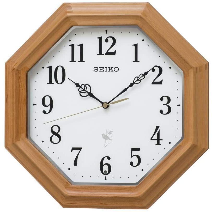 セイコークロック(Seiko Clock) 掛け時計 天然色木地 本体サイズ:33.0