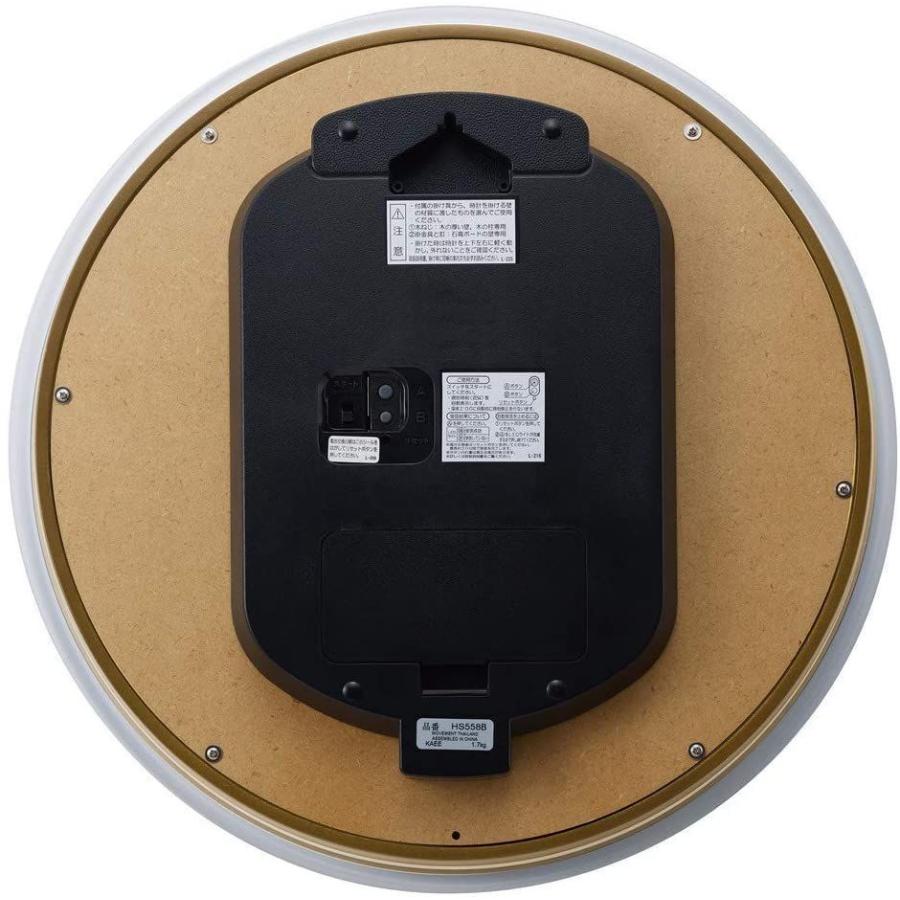 セイコークロック 掛時計 薄茶木地 直径360x48mm 電波 アナログ SEIKO EMBLEM HS558B セイコークロック 掛時計 薄茶木地 直径360x48mm 電波 アナログ SEIKO EMBLEM HS558B