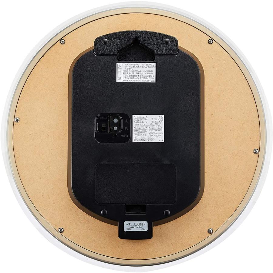 セイコークロック 掛時計 薄茶木地 直径360x48mm 電波 アナログ SEIKO EMBLEM HS558B セイコークロック 掛時計 薄茶木地 直径360x48mm 電波 アナログ SEIKO EMBLEM HS558B