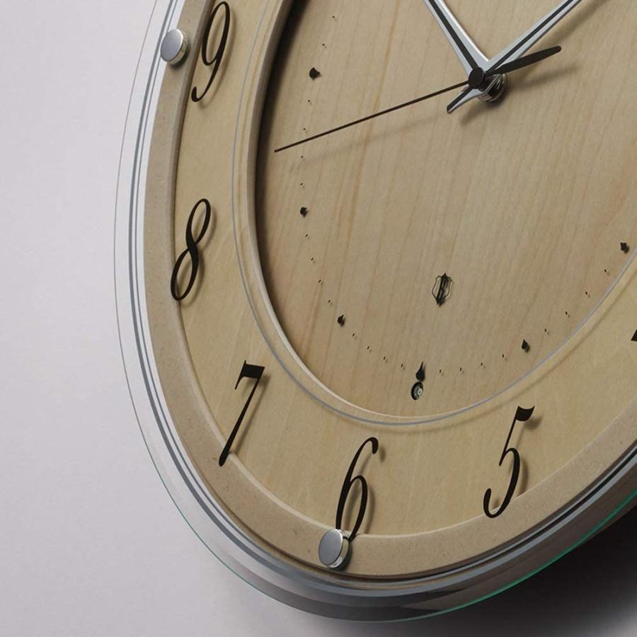 セイコークロック 掛時計 薄茶木地 直径360x48mm 電波 アナログ SEIKO EMBLEM HS558B セイコークロック 掛時計 薄茶木地 直径360x48mm 電波 アナログ SEIKO EMBLEM HS558B