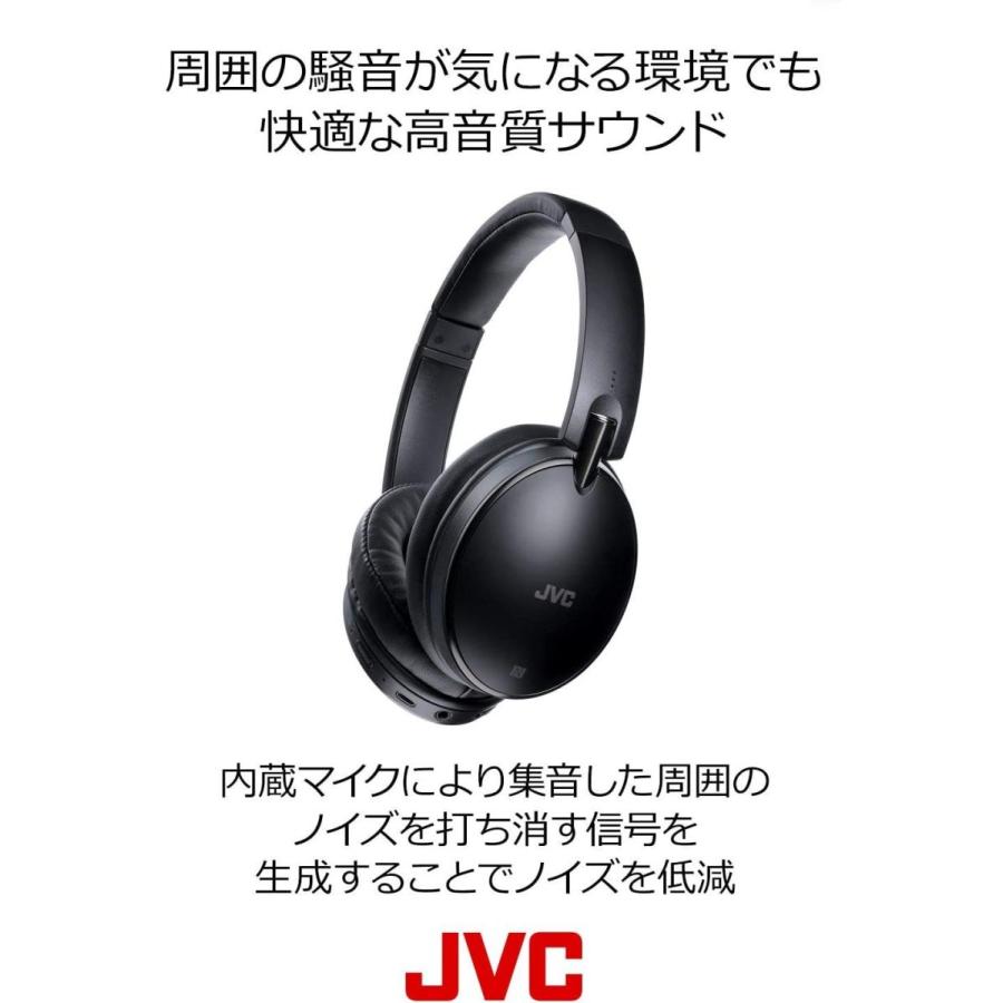 JVC HA-S88BN ノイズキャンセリングヘッドホン Bluetooth・NFC対応 連続27時間再生 有線接続対応 ハンズフリー通話用 JVC HA S88BN ノイズキャンセリングヘッドホン Bluetooth NFC対応 連続27時間再生 有線接続対応 ハンズフリー通話用