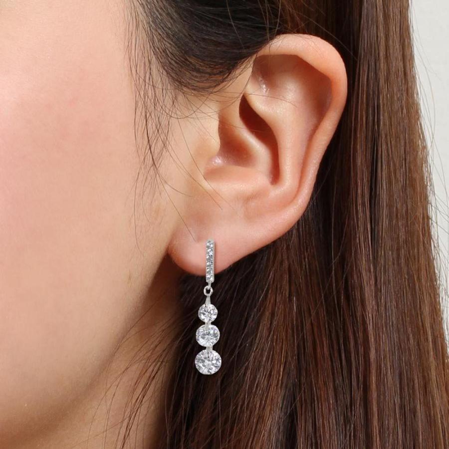 Gift from New York ピアス レディース プラチナ 加工 揺れるピアス 3連 ロングピアス シルバー925 金属アレルギー対 Gift from New York ピアス レディース プラチナ 加工 揺れるピアス 3連 ロングピアス シルバー925 金属アレルギー対