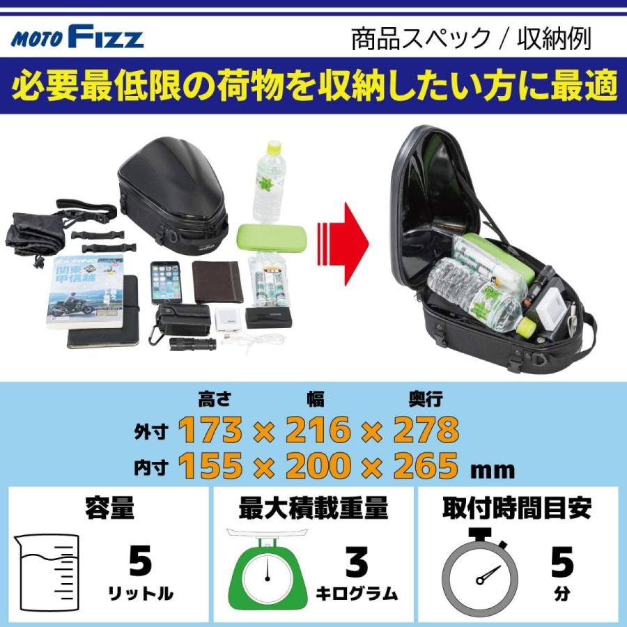 大人気販売中 タナックス MOTOFIZZ シェル シートバッグ SS/ブラック (容量5?) MFK-236