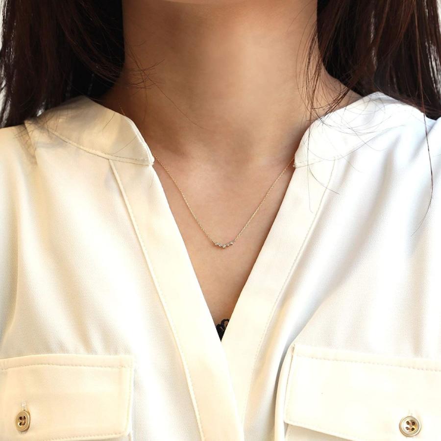 L&Co (エルアンドコー) ペーパーバッグ&ペーパーボックス付 K10 横並び ダイヤモンド ペンダント ネックレス 66-7605 L&Co エルアンドコー ペーパーバッグ&ペーパーボックス付 K10 横並び ダイヤモンド ペンダント ネックレス