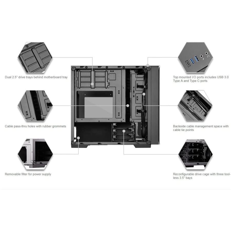 SilverStone Lucidシリーズ 強化ガラス製PCケース SST-LD01 26001 ブラック SilverStone Lucidシリーズ 強化ガラス製PCケース SST LD01 ブラック