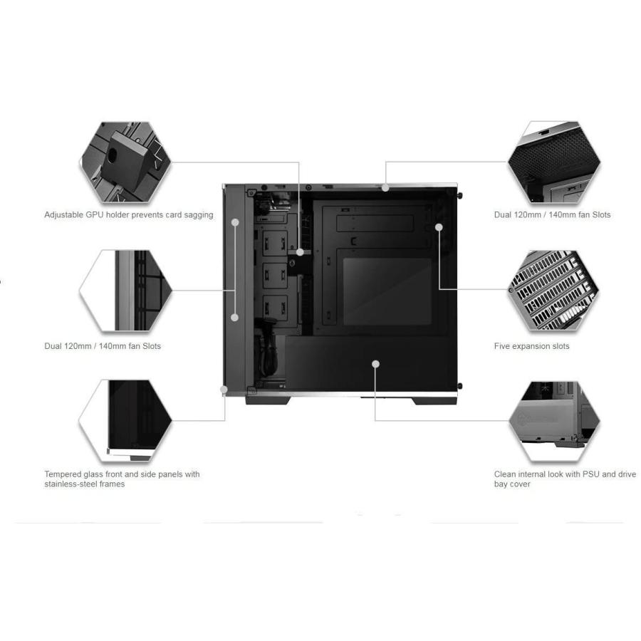 SilverStone Lucidシリーズ 強化ガラス製PCケース SST-LD01 26001 ブラック SilverStone Lucidシリーズ 強化ガラス製PCケース SST LD01 ブラック