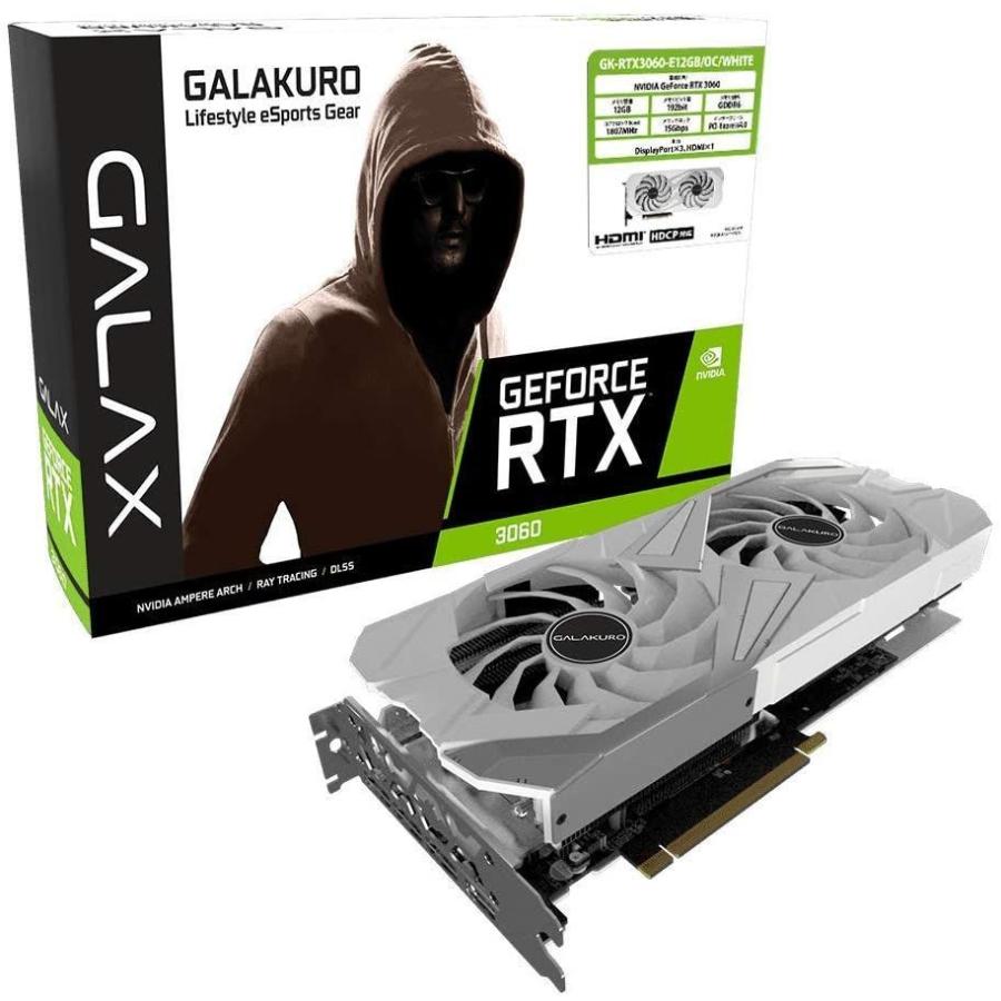 玄人志向 NVIDIA GeForce RTX3060搭載 グラフィックボード GDDR6 12GB GALAKURO GAMINGシリーズ :  20210911152155-00012 : fuki - 通販 - Yahoo!ショッピング