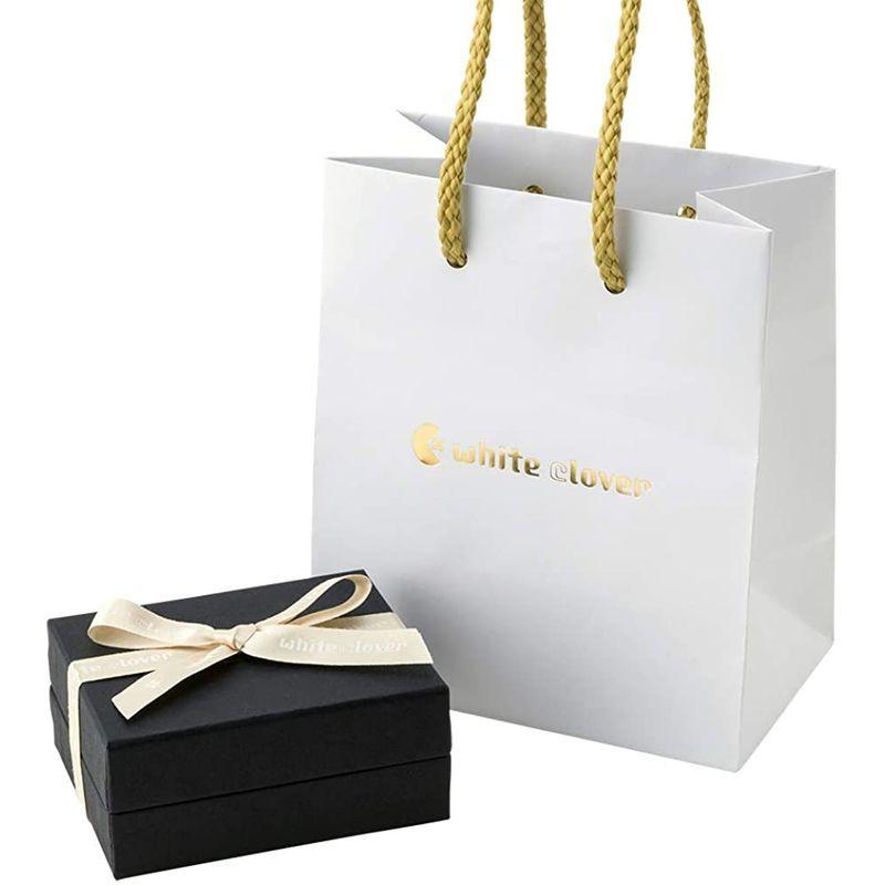 ホワイトクローバー ペアネックレス サージカルステンレス316L ダイヤモンド シェル プレート シルバー&シルバー 4SUP064SV& ホワイトクローバー ペアネックレス サージカルステンレス316L ダイヤモンド シェル プレート シルバー&シルバー 4SUP064SV&